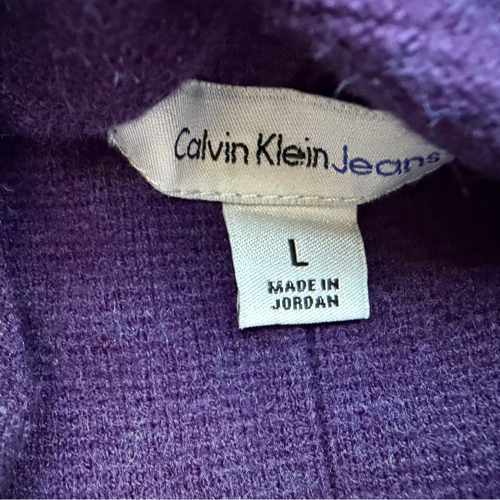 Calvin Klein Jeans Deep Purple Turtleneck Sweater - Picture 6 of 7